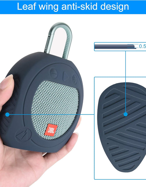 Load image into Gallery viewer, Protective Silicone Stand up Carrying Case for JBL Clip 3 Waterproof Portable Speaker(Blue)
