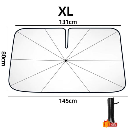 Newest Car Windshield Sunshade Umbrella with 360°Rotation Bendable Handle Front Window Sun Shade UV Protection Heat Insulation