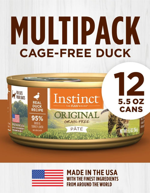 Load image into Gallery viewer, Original Grain Free Real Duck Recipe Natural Wet Canned Cat Food, 5.5 Oz. Can, Pack of 12
