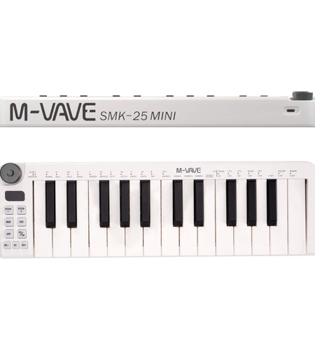 Smk-25Mini MIDI Keyboard Rechargeable 25-Key MIDI Control Keyboard Instrument Mini Portable USB Keyboard MIDI Controller