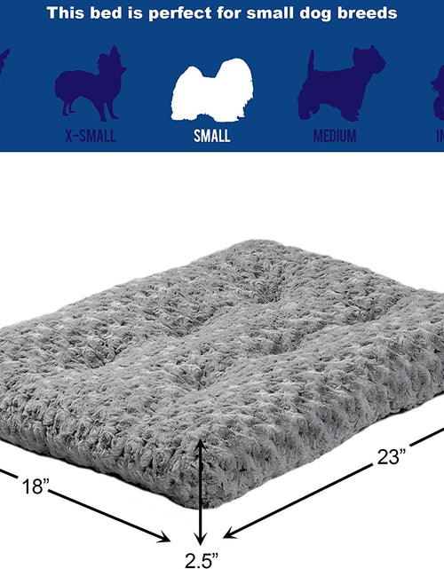 Load image into Gallery viewer, Deluxe Dog Beds Super Plush Dog &amp; Cat Beds Ideal for Dog Crates Machine Wash &amp; Dryer Friendly, 1-Year Warranty, Gray, 24-Inch
